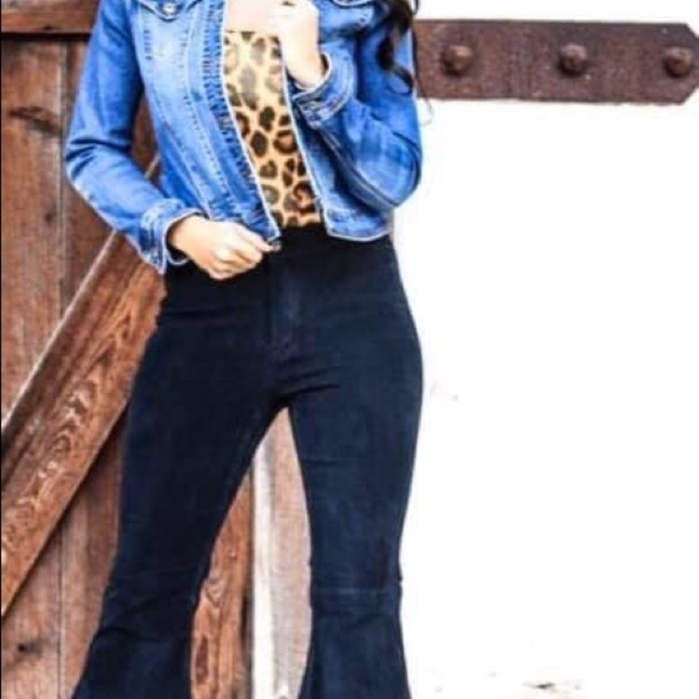 Black, mustard, burnt orange corduroy bell bottoms